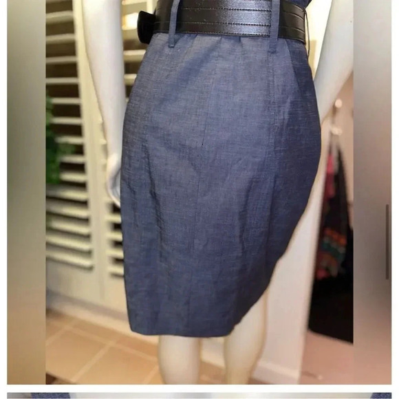 Arden B Women's Blue Sweetheart Neck Button Front Midi Shift Dress Size S - Picture 4 of 16